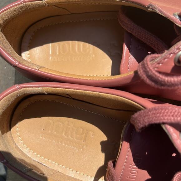Hotter “Brooke” Leather Comfort Sneakers Trainers | Pink Size 7.5 | EU 38.5 - Picture 6 of 9